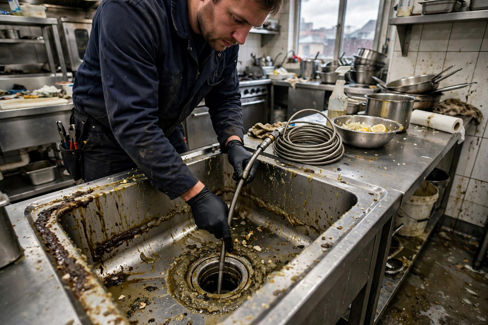 Clearing Kitchen Sink Clogs from Grease in Portland Restaurants