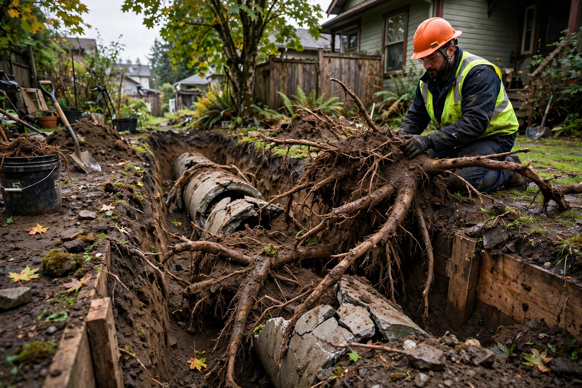 What to Do When Tree Roots Invade Sewer Lines in Portland Yards